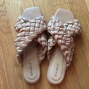 Bamboo tan, braided sandals